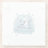 Ich hasse Sommer Glasuntersetzer (Rückseite)