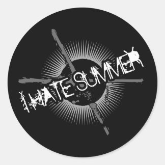 Ich hasse Sommer Runder Aufkleber