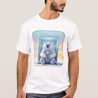 Ich hasse Sommerhitze - Süßer Eisbär im Kühlschran T-Shirt