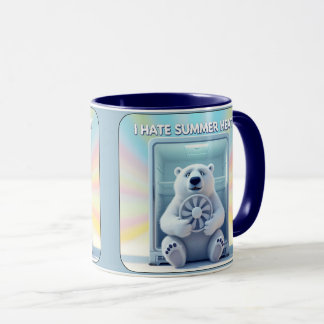 Ich hasse Sommerhitze - Süßer Eisbär im Kühlschran Tasse