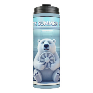 Ich hasse Sommerhitze - Süßer Eisbär im Kühlschran Thermosbecher
