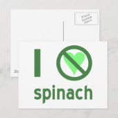 Ich hasse Spinach I Keine Liebe Spinach Postkarte (Vorne/Hinten)