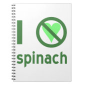 Ich hasse Spinach Notizblock (Vorderseite)