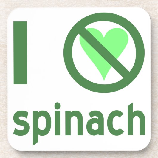 Ich hasse Spinach Untersetzer (Vorderseite)