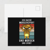 Ich hasse Sport und morgen Postkarte (Vorne/Hinten)