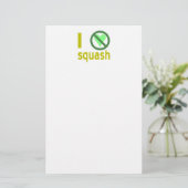 Ich hasse Squash Keine Liebe Briefpapier (Stehend Vorderseite)