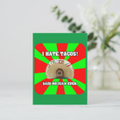 Ich hasse Tacos Postkarte (Stehend Vorderseite)