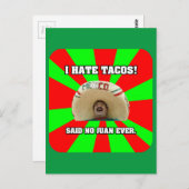 Ich hasse Tacos Postkarte (Vorne/Hinten)