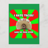 Ich hasse Tacos Postkarte (Vorderseite)