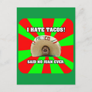 Ich hasse Tacos Postkarte