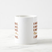 Ich hasse Tennis Kaffeetasse (Mittel)