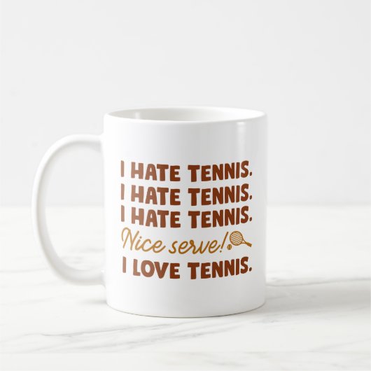 Ich hasse Tennis Kaffeetasse (Links)