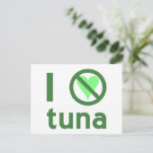 Ich hasse Thunfisch I Keine Liebe Postkarte (Stehend Vorderseite)