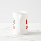 Ich hasse Tomaten Porzellantasse (Rückseite)