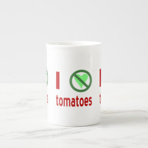Ich hasse Tomaten Porzellantasse