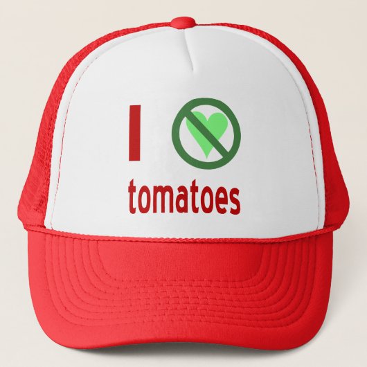 Ich hasse Tomaten Truckerkappe (Vorderseite)