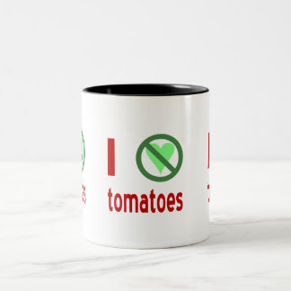 Ich hasse Tomaten Zweifarbige Tasse