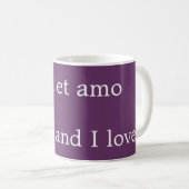Ich hasse und ich Liebe - Catullus Zitat Kaffeetasse (VorderseiteRechts)