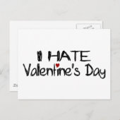 Ich hasse Valentinstag Feiertagspostkarte (Vorne/Hinten)