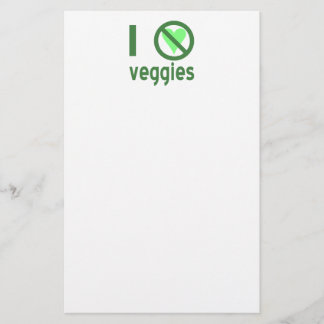 Ich hasse Veggies I No Liebe Veggies Briefpapier