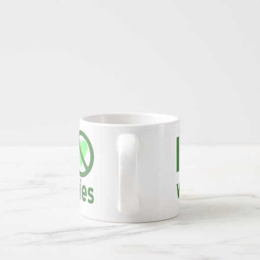 Ich hasse Veggies I No Liebe Veggies Espressotasse (Rückseite)