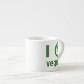 Ich hasse Veggies I No Liebe Veggies Espressotasse (Vorderseite Rechts)