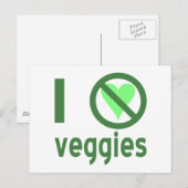 Ich hasse Veggies I No Liebe Veggies Postkarte (Vorne/Hinten)