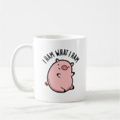 Ich hasse, was ich Ham Funny Pig Puff Kaffeetasse (Links)