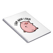 Ich hasse, was ich Ham Funny Pig Puff Notizblock (Rechte Seite)