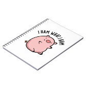 Ich hasse, was ich Ham Funny Pig Puff Notizblock (Linke Seite)