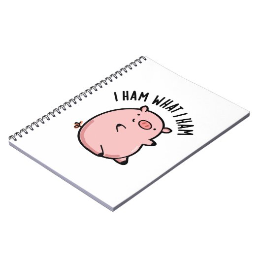 Ich hasse, was ich Ham Funny Pig Puff Notizblock (Linke Seite)