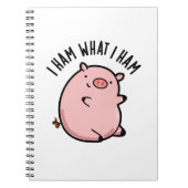 Ich hasse, was ich Ham Funny Pig Puff Notizblock (Vorderseite)