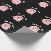 Ich hasse, was ich Ham Funny Pig Pun Dark BG Geschenkpapier (Ecke)