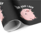 Ich hasse, was ich Ham Funny Pig Pun Dark BG Geschenkpapier (Rolleneckpunkt)