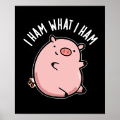 Ich hasse, was ich Ham Funny Pig Pun Dark BG Poster (Vorne)