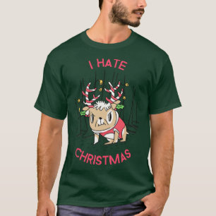 Ich hasse Weihnachten Funny Festive Mops Geschenk T-Shirt