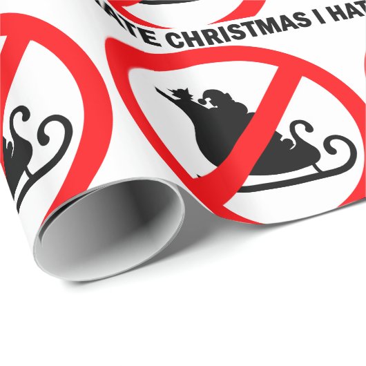 Ich hasse Weihnachten Geschenkpapier (Rolleneckpunkt)
