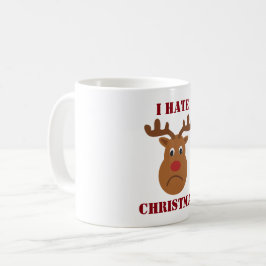 Ich hasse Weihnachten traurige Rentiere Kaffeetasse