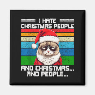 Ich hasse Weihnachtsferien-Hasser Schwarze Uni-Erw Magnet