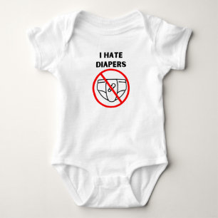 Ich hasse Windeln Baby Strampler