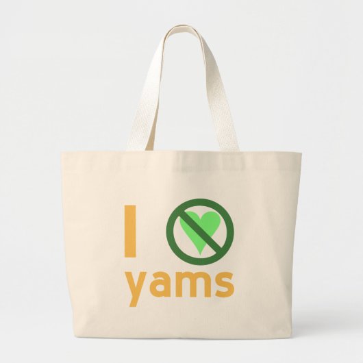 Ich hasse Yams Jumbo Stoffbeutel (Vorne)