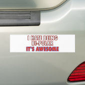 Ich hasse zweipolig sein autoaufkleber (Auf Auto)
