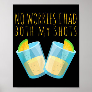 Ich hatte beide Spritzen lustige Impfgetränke Poster