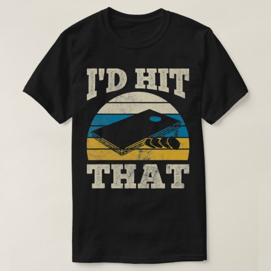 Ich hatte das Bag Bean Cornhole getroffen T-Shirt (Design vorne)