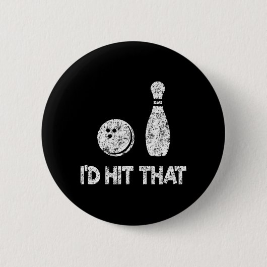 Ich hatte den Spaß Bowling getroffen, Bowler Gesch Button (Vorderseite)