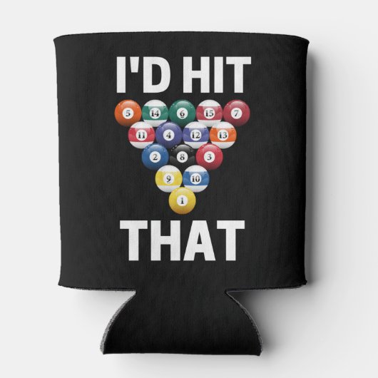 Ich hatte diese lustigen Poolballspieler-Liebhaber Dosenkühler (Rückseite)