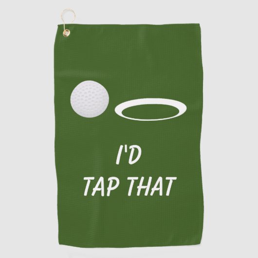 Ich hätte dieses lustige Golfgeschenk Gestochen Golfhandtuch (Vorderseite)