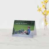 Ich hatte einen Unfall. Notecards für Fahrradabstu Karte (Gelbe Blume)