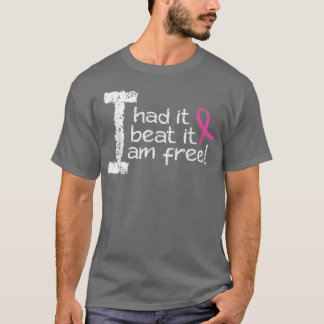 Ich hatte es, ich schlage es Ich bin frei rosa Rib T-Shirt