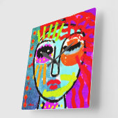 Ich hatte genug originelle Abstrakte Kunst Quadratische Wanduhr (Winkel)